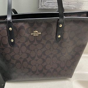 Used Coach Tote- Brown